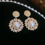 Temperament Love Pearl Studs Women's Ear Accessories