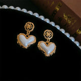Temperament Love Pearl Studs Women's Ear Accessories