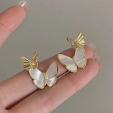 Mother Of Pearl Butterfly Earrings - Elegant and Versatile