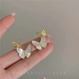 Mother Of Pearl Butterfly Earrings - Elegant and Versatile