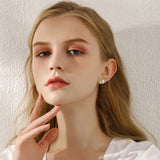 Mother Of Pearl Butterfly Earrings Double Hoop Ear Rings