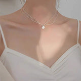 925 Sterling Silver Six-pointed Star Round Pendant Necklace