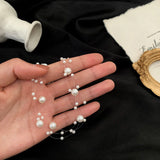 Temperament Pearl Double-deck Short Money Chain Woman Tide Clavicle Chain