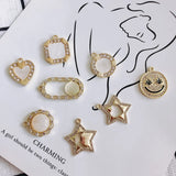 Temperament Smiley Face Bow Pendant Necklace