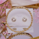 Shell Micro Inlaid Zircon Earrings Ladies Accessories