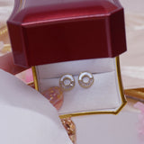 Shell Micro Inlaid Zircon Earrings Ladies Accessories