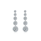 Temperament Zircon Tassel Earrings for Guochao Style