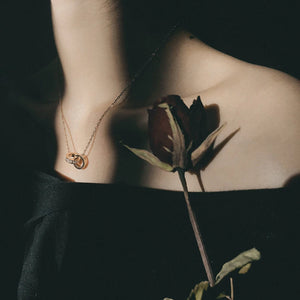 Sexy Titanium Steel Double Buckle Clavicle Chain Necklace