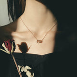 Sexy Titanium Steel Double Buckle Clavicle Chain Necklace
