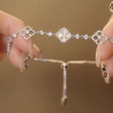 Temperament Shine Lucky Flower Bracelet Romantic Charm Anniversary Jewelry Gift