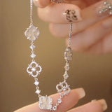 Temperament Shine Lucky Flower Bracelet Romantic Charm Anniversary Jewelry Gift