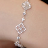 Temperament Shine Lucky Flower Bracelet Romantic Charm Anniversary Jewelry Gift