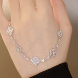 Temperament Shine Lucky Flower Bracelet Romantic Charm Anniversary Jewelry Gift