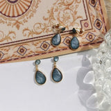 Crystal Water Drop Clip Earrings - Women's Jewelry