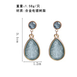 Crystal Water Drop Clip Earrings - Women's Jewelry