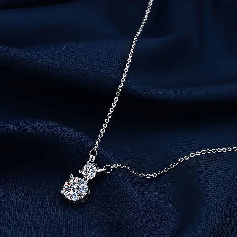 Temperament Square Diamond Necklace Moissanite High Sense Girls Necklace Jewelry