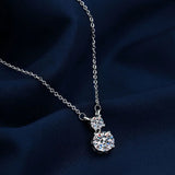 Temperament Square Diamond Necklace Moissanite High Sense Girls Necklace Jewelry