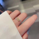 Square Sugar Citrine Diamond Ring For Women