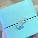 Square Sugar Citrine Diamond Ring For Women