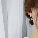 Transparent Crystal Star Earrings Zirconia Stud Wedding Jewelry