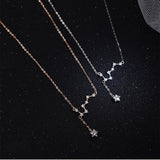 Temperament Star Pendant Necklace 925 Silver Clavicle Chain Fine Jewelry