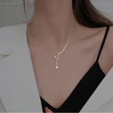 Temperament Star Pendant Necklace 925 Silver Clavicle Chain Fine Jewelry