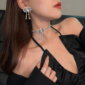 Temperament Butterfly Necklace in Light Niche Clavicle Chain