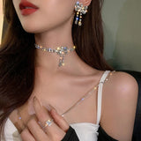 Temperament Butterfly Necklace in Light Niche Clavicle Chain
