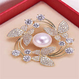 Temperament Butterfly Wreath Brooch Jewelry Suit Pin Gemstone Inlaid Brooch