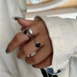 Cold Wind Metal Index Finger Ring - Smooth Drop Oil Opening Ring