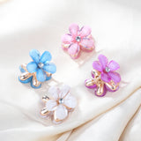 Temperament Crystal Flower Hairpin Wedding Hair Clip Styling Tool
