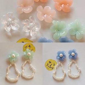 Resin Acrylic Flower Hairpin DIY Jewelry Earrings Accessory