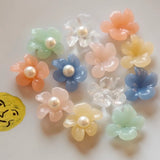 Resin Acrylic Flower Hairpin DIY Jewelry Earrings Accessory