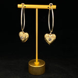 Stylish Heart Hollow Love Big Ear Ring