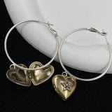 Stylish Heart Hollow Love Big Ear Ring