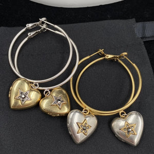Stylish Heart Hollow Love Big Ear Ring