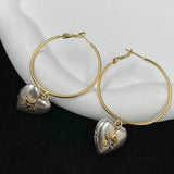 Stylish Heart Hollow Love Big Ear Ring