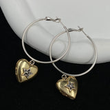 Stylish Heart Hollow Love Big Ear Ring