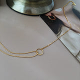 Temperament Ring S925 Silver Necklace Female Tide Online Neck Chain Clavicle