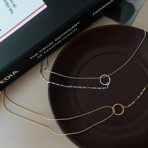 Temperament Ring S925 Silver Necklace Female Tide Online Neck Chain Clavicle