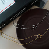Temperament Ring S925 Silver Necklace Female Tide Online Neck Chain Clavicle