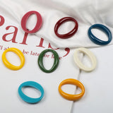 Solid Ellipse Japanese Resin Ring Earring Accessories Material