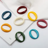 Solid Ellipse Japanese Resin Ring Earring Accessories Material
