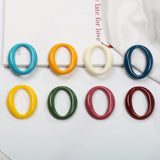Solid Ellipse Japanese Resin Ring Earring Accessories Material