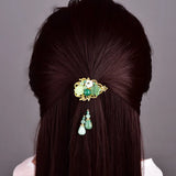 Temperamental Crystal Coloured Glaze Flower Hair Circle Retro Head Rope