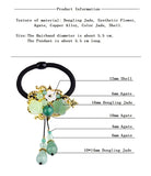 Temperamental Crystal Coloured Glaze Flower Hair Circle Retro Head Rope