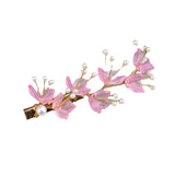 Chinese Style Flower Hairpins with Simulated-pearl