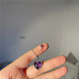 Temperature Sensing Heart Pendant Necklace Color-Changing Titanium Steel