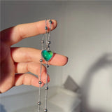Temperature Sensing Heart Pendant Necklace Color-Changing Titanium Steel
