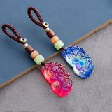 Dragon Hook Jade Key Pendant Charm Amulet Bring Good Luck